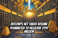 Bitcoin's Net Taker Volume Plummeted to Negative $197 Million