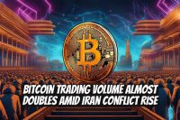 Bitcoin Trading Volume Almost Doubles Amid Iran Conflict Rise