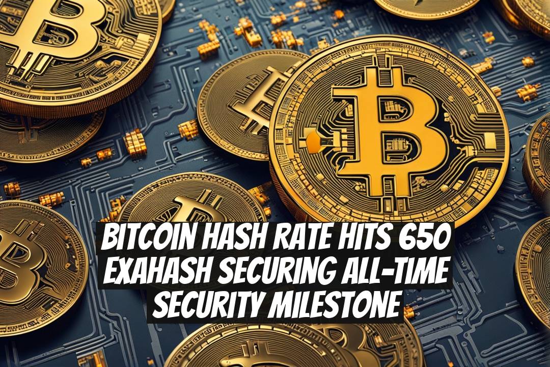 Bitcoin Hash Rate Hits 650 Exahash Securing All-Time Security Milestone