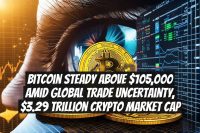 Bitcoin Steady Above $105,000 Amid Global Trade Uncertainty, $3.29 Trillion Crypto Market Cap