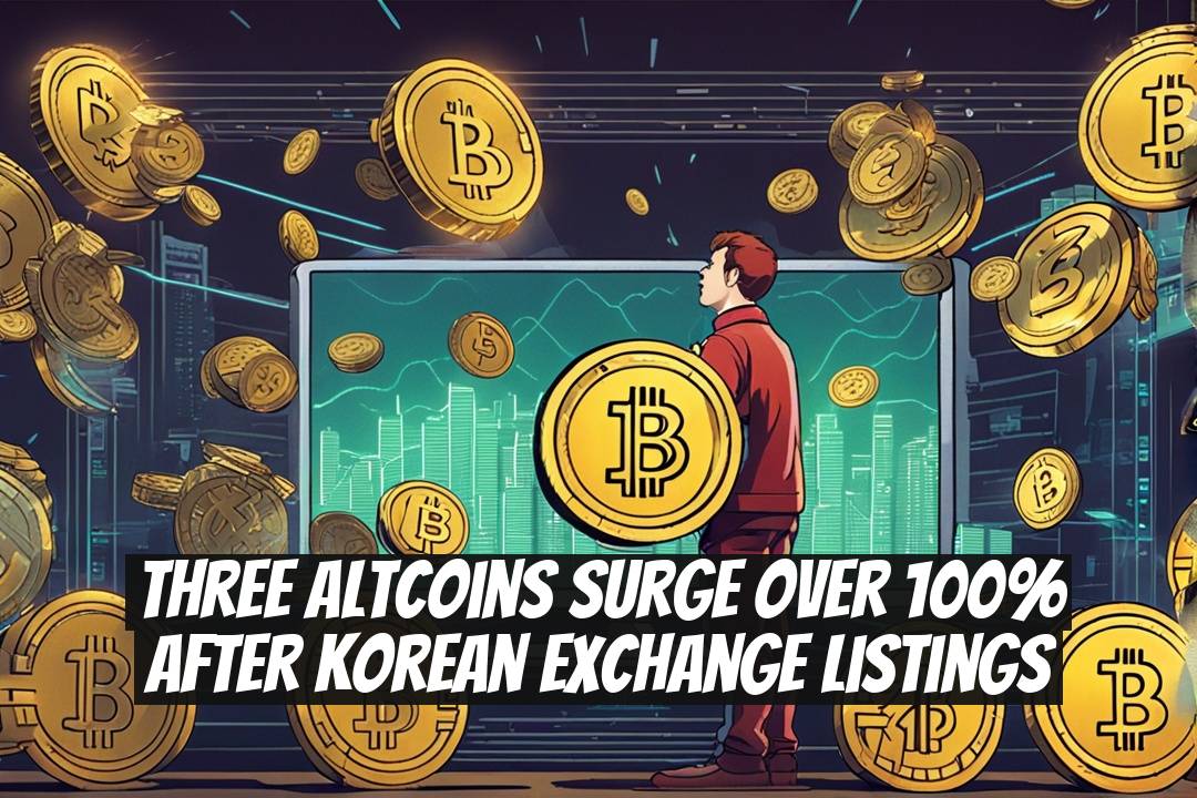 Three Altcoins Surge Over 100% After Korean Exchange Listings