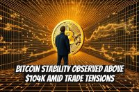 Bitcoin Stability Observed Above $104K Amid Trade Tensions