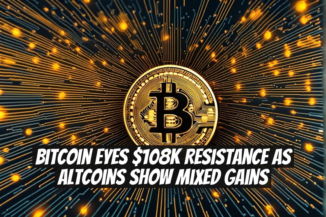 Bitcoin Eyes $108K Resistance as Altcoins Show Mixed Gains