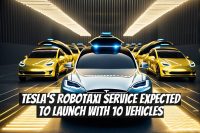 Tesla's Robotaxi Service Expected to Launch with 10 Vehicles
