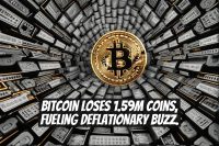 Bitcoin loses 1.59M coins, fueling deflationary buzz.