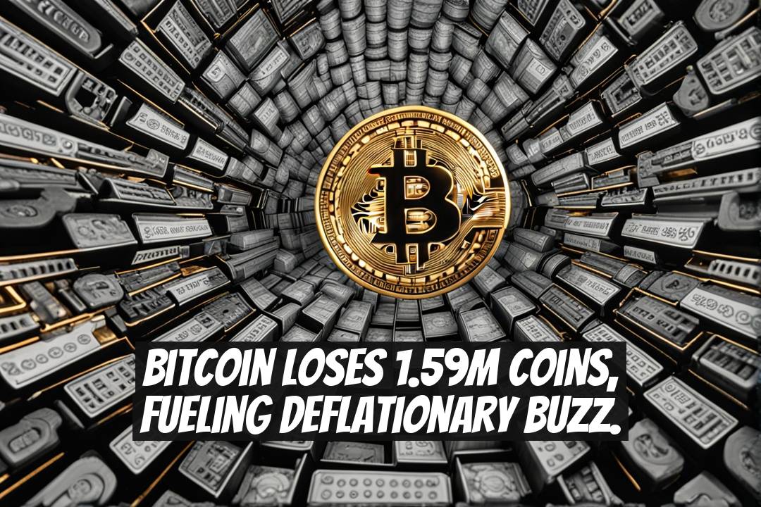 Bitcoin loses 1.59M coins, fueling deflationary buzz.