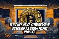 Bitcoin's Price Compression Observed as 215% Profit Reached