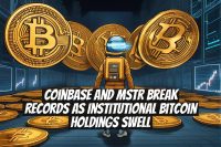 Coinbase and MSTR break records as institutional Bitcoin holdings swell