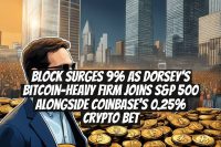 Block surges 9% as Dorsey’s Bitcoin-heavy firm joins S&P 500 alongside Coinbase’s 0.25% crypto bet