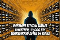 Dormant Bitcoin Wallet Awakened, 10,000 BTC Transferred After 14 Years
