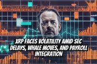 XRP faces volatility amid SEC delays, whale moves, and payroll integration