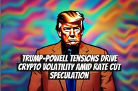Trump-Powell Tensions Drive Crypto Volatility Amid Rate Cut Speculation