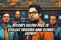 Bitcoin's Record Price of $118,667 Observed Amid Slower Growth