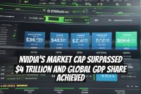 Nvidia's Market Cap Surpassed $4 Trillion and Global GDP Share Achieved