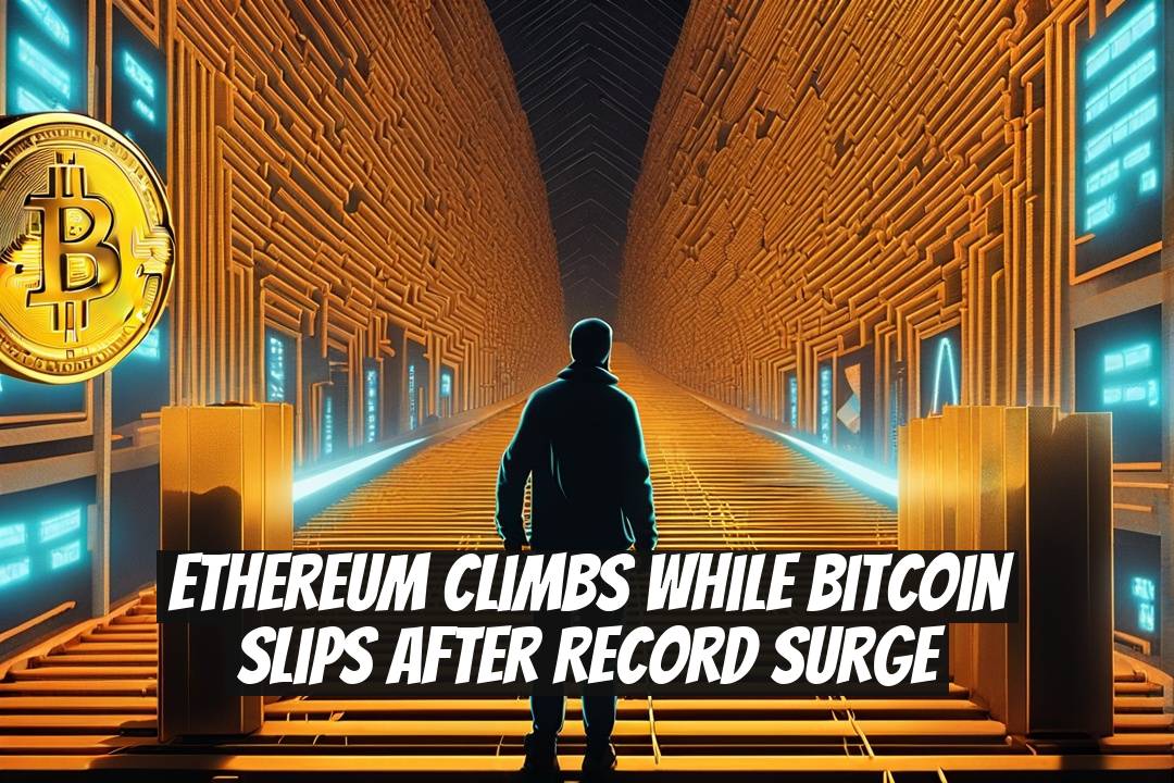 Ethereum climbs while Bitcoin slips after record surge