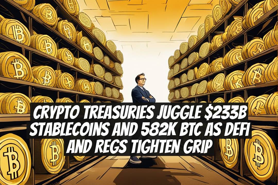 Crypto treasuries juggle $233B stablecoins and 582K BTC as DeFi and regs tighten grip
