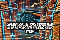 Solana SSK ETF Tops $100M AUM in 12 Days as DeFi Staking Gains Steam