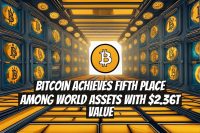 Bitcoin Achieves Fifth Place Among World Assets with $2.36T Value