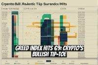 Greed Index Hits 69: Crypto's Bullish Tip-Toe