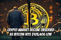 Crypto Market Decline Observed as Bitcoin Hits $105,406 Low