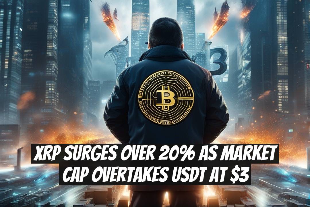 XRP Surges Over 20% as Market Cap Overtakes USDT at $3