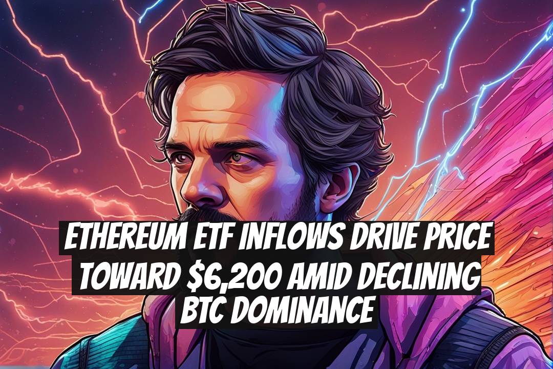 Ethereum ETF Inflows Drive Price Toward $6,200 Amid Declining BTC Dominance