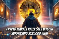 Crypto Market Rally Sees Bitcoin Surpassing $121,000 High