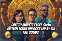 Crypto Market Faces $484 Million Token Unlocks Led by SUI and Solana