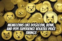 Memecoins like Dogecoin, Bonk, and Pepe experience volatile price swings