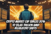 Crypto Market Cap Surges 20% to $5.65 Trillion Amid Regulatory Shifts