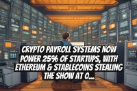 Crypto payroll systems now power 25% of startups, with Ethereum & stablecoins stealing the show at 0.0003 BTC fees