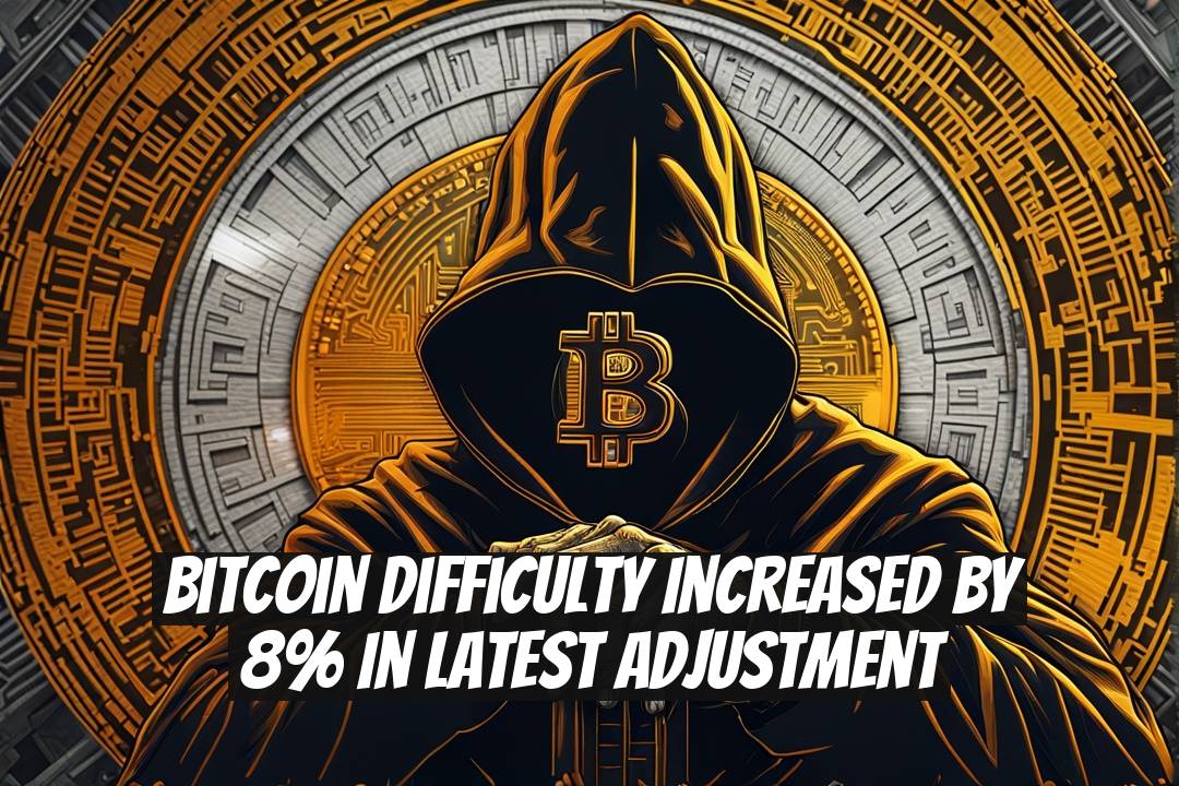 Bitcoin Difficulty Increased by 8% in Latest Adjustment