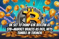 UK Set to Dump 61K Bitcoin at $7B—Market Braces as DeFi, NFTs Tumble in Turmoil