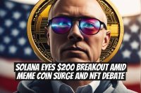 Solana Eyes $200 Breakout Amid Meme Coin Surge and NFT Debate