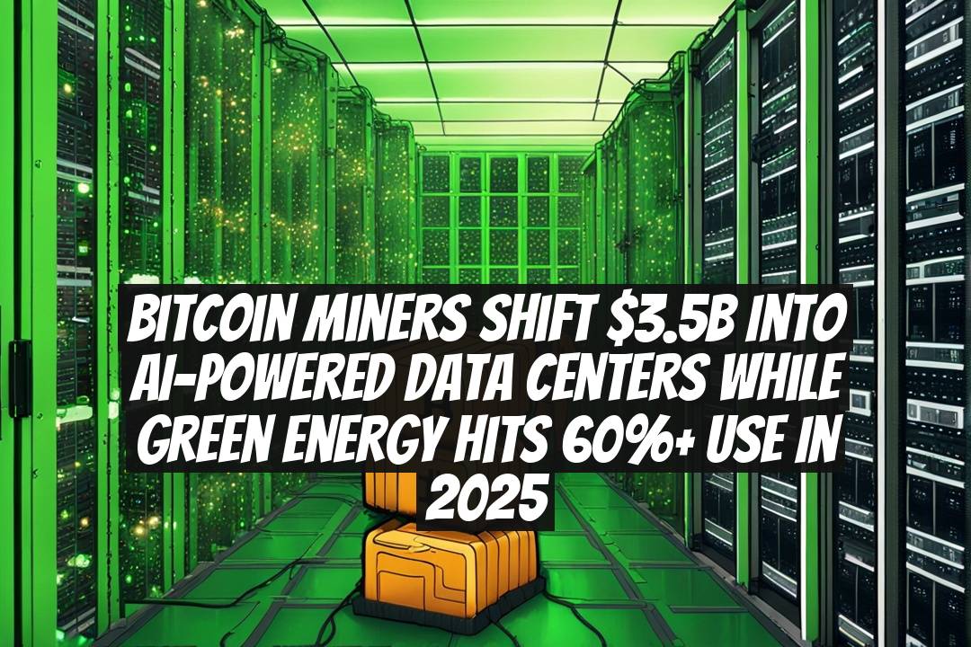 Bitcoin Miners Shift $3.5B Into AI-Powered Data Centers While Green Energy Hits 60%+ Use in 2025