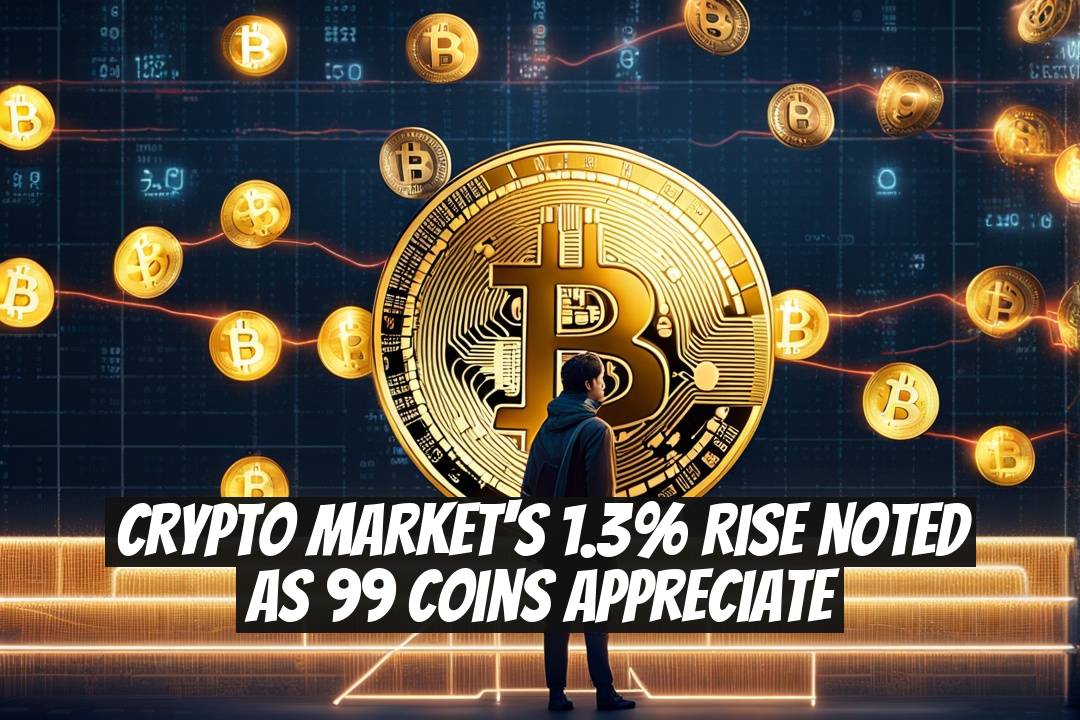 Crypto Market's 1.3% Rise Noted as 99 Coins Appreciate