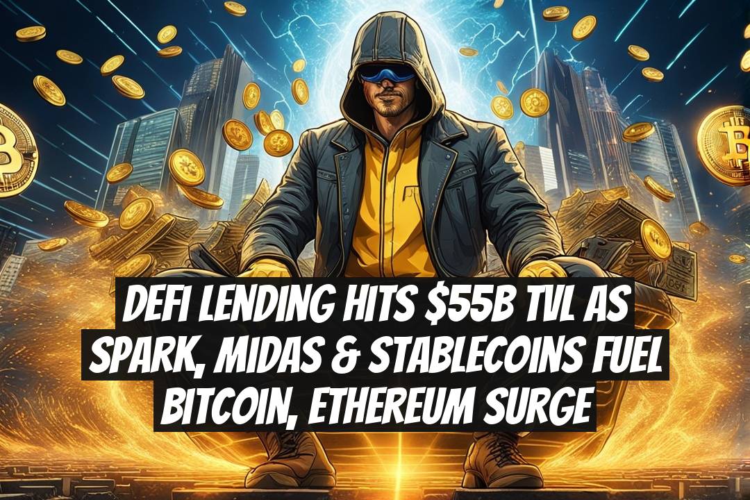 DeFi Lending Hits $55B TVL as Spark, Midas & Stablecoins Fuel Bitcoin, Ethereum Surge