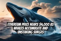 Ethereum Price Nears $4,000 as Whales Accumulate and Unstaking Surges