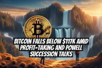 Bitcoin falls below $117K amid profit-taking and Powell succession talks