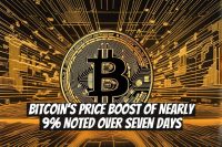 Bitcoin's Price Boost of Nearly 9% Noted Over Seven Days