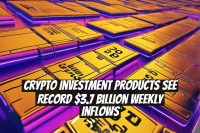 Crypto Investment Products See Record $3.7 Billion Weekly Inflows