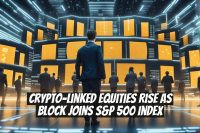 Crypto-Linked Equities Rise as Block Joins S&P 500 Index