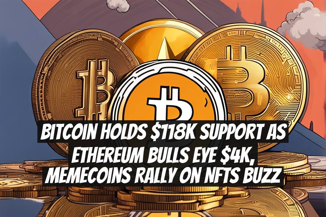 Bitcoin Holds $118K Support as Ethereum Bulls Eye $4K, Memecoins Rally On NFTs Buzz