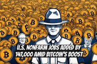 U.S. Nonfarm Jobs Added by 147,000 Amid Bitcoin's Boost