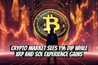 Crypto Market Sees 1% Dip While XRP and SOL Experience Gains
