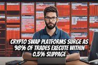 Crypto Swap Platforms Surge as 98% of Trades Execute Within 0.5% Slippage