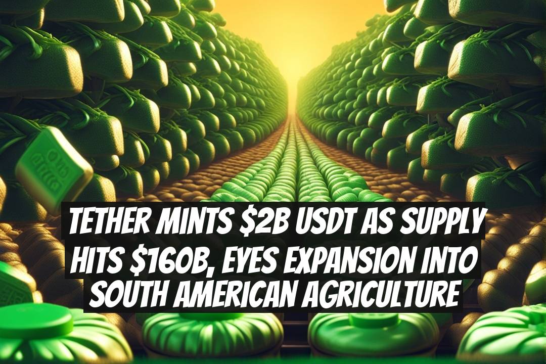 Tether mints $2B USDT as supply hits $160B, eyes expansion into South American agriculture