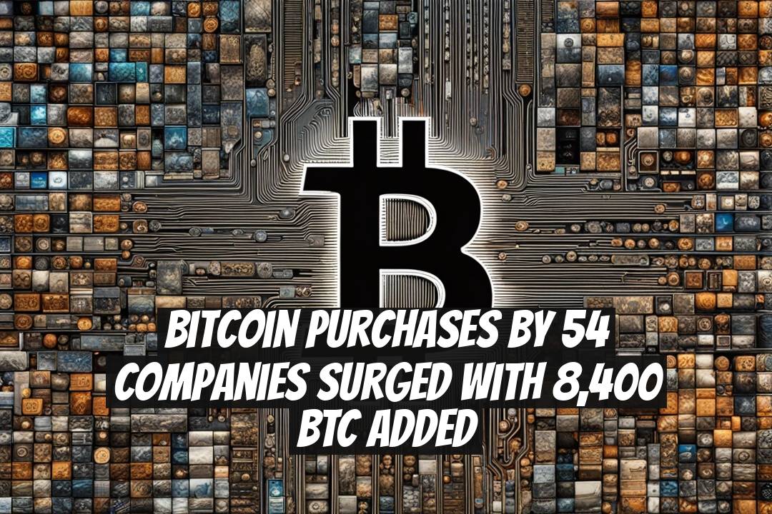 Bitcoin Purchases by 54 Companies Surged with 8,400 BTC Added