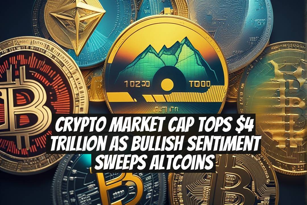Crypto market cap tops $4 trillion as bullish sentiment sweeps altcoins
