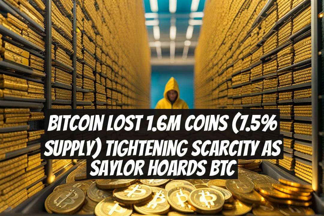 Bitcoin Lost 1.6M Coins (7.5% Supply) Tightening Scarcity as Saylor Hoards BTC